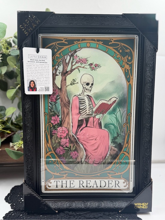 sapna shah Other - sapna shah the reader framed gothic skeleton tarot wall art